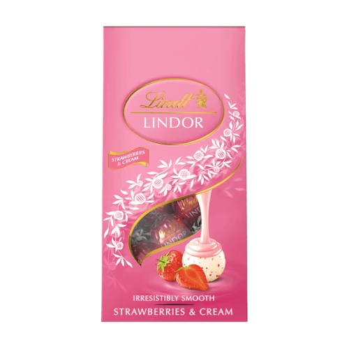 LINDOR Praliny Truskawka ze śmietanką 100g.webp