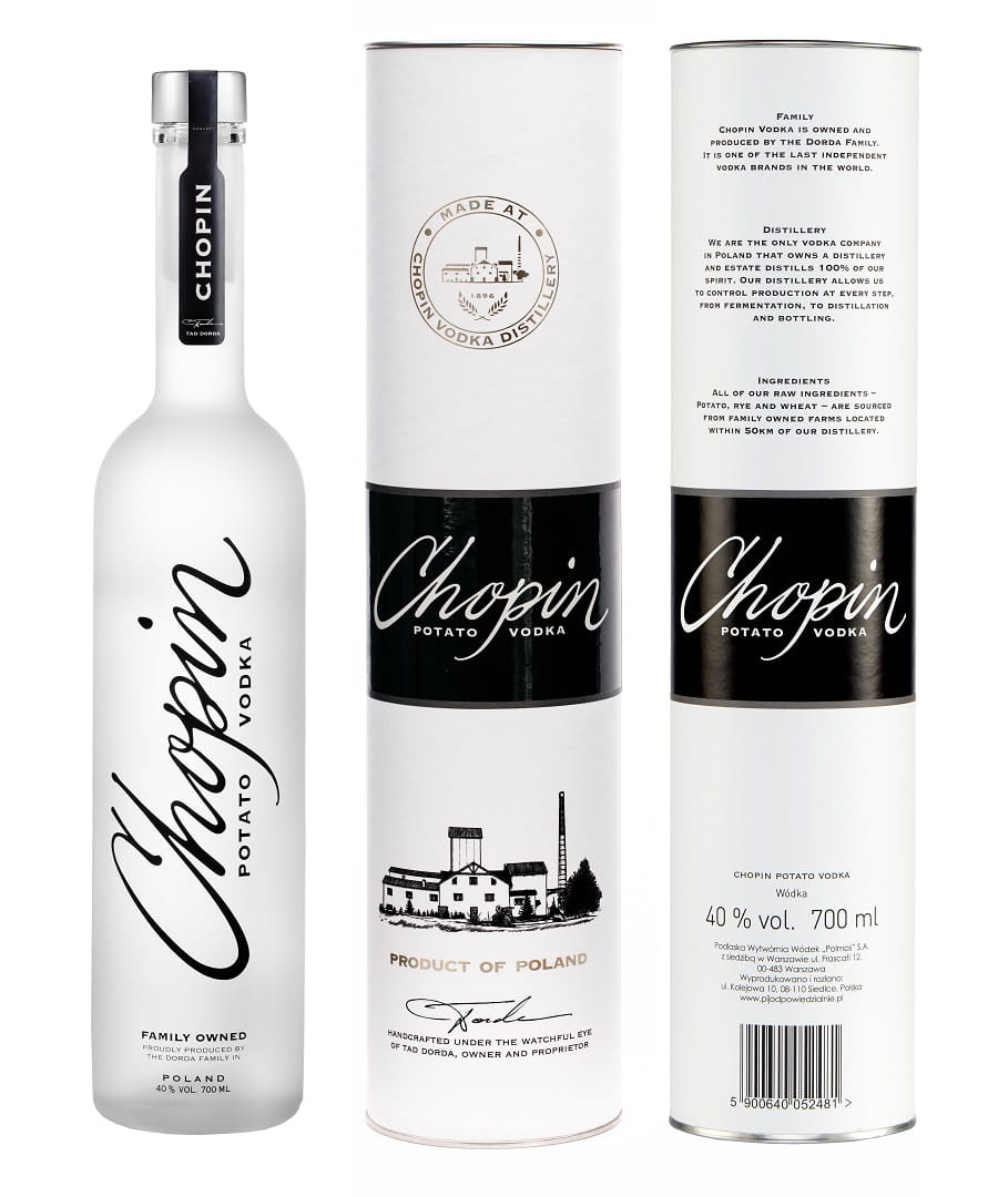 Wódka Chopin Black Potato 40% 0,7l w tubie