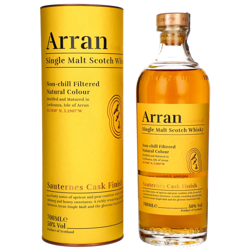 Whisky Arran Sauternes Cask Finish 50% 0,7l w tubie