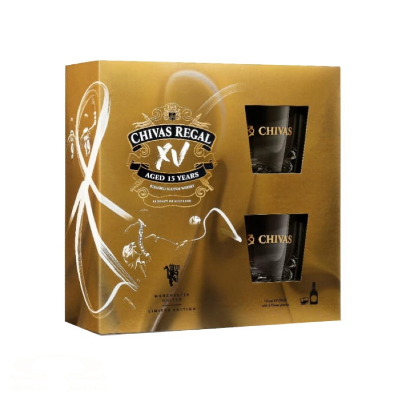 Whisky Chivas Regal XV 15 YO 0,7l + 2 szklanki