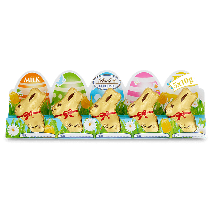Króliki Czekoladowe Lindt GOLD BUNNY 5x10g