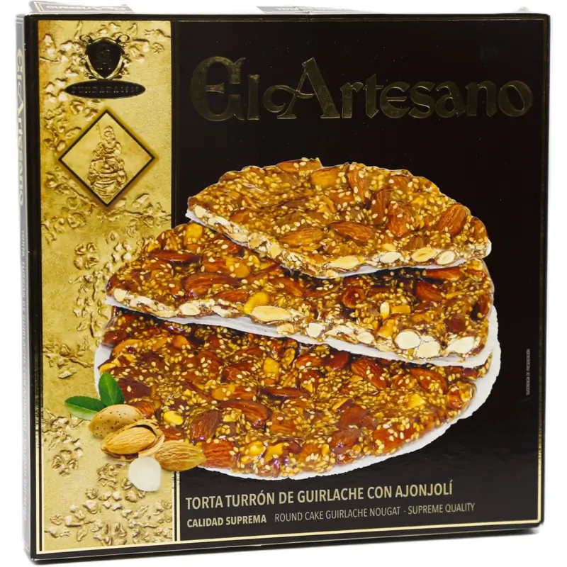 Turron El Artesano Guirlache con Ajonjoli okrągły 200g