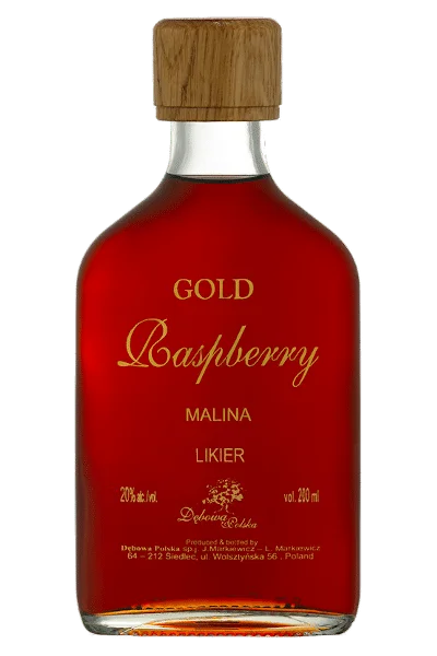 Likier Dębowa Gold Raspberry Malina 20% 0,2l