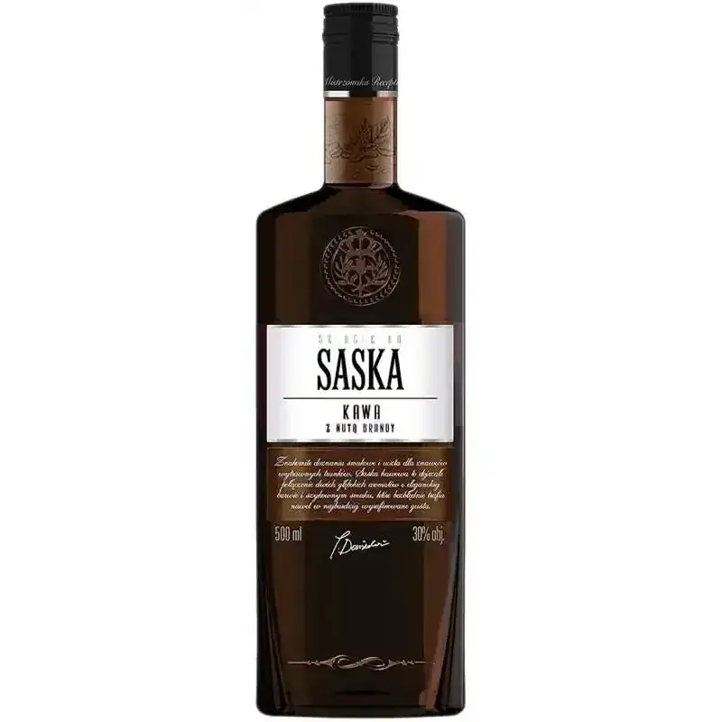 Likier Kawa z Nutą Brandy Saska 25% 0,5l