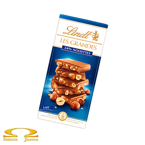 Czekolada mleczna Lindt Les Grandes 34% Noisettes 150g
